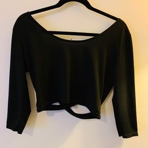 Cross Strapped back black top